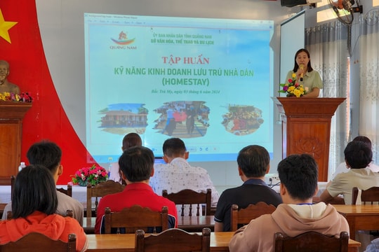 Tập huấn kinh doanh homestay cho người dân Bắc Trà My