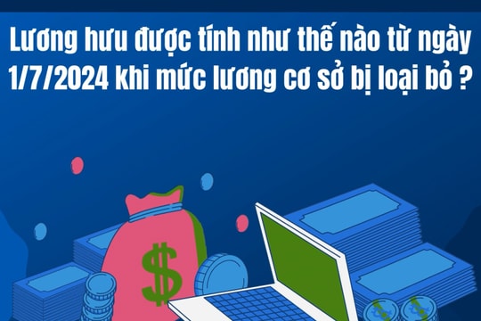 Lương hưu được tính như thế nào từ ngày 1/7/2024 khi mức lương cơ sở bị loại bỏ