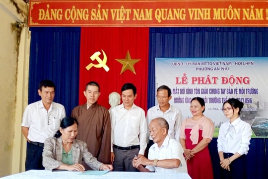An Phú ra mắt mô hình “Tôn giáo chung tay tham gia bảo vệ môi trường xanh, sạch, đẹp”