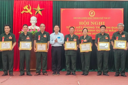Tam Kỳ khen thưởng nhiều tập thể và cá nhân trong phong trào “Cựu chiến binh gương mẫu” giai đoạn 2019 - 2024