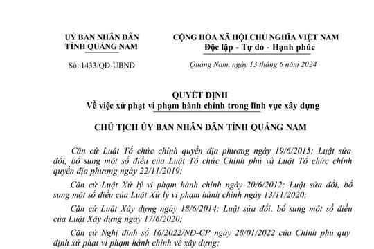Phạt một doanh nghiệp 130 triệu đồng vì thi công xây dựng công trình không có giấy phép