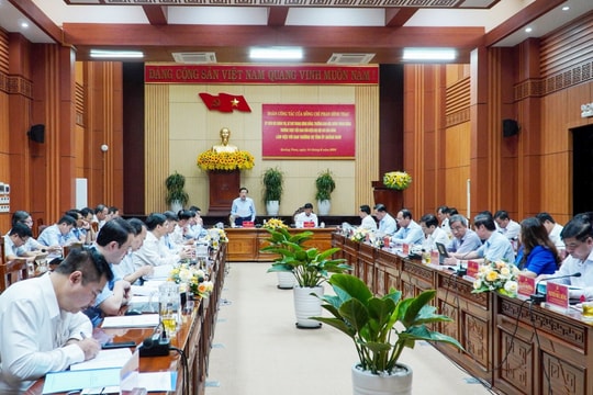 Đoàn khảo sát Tiểu ban Văn kiện Đại hội XIV của Đảng làm việc tại Quảng Nam