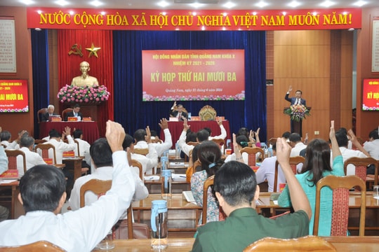 Bế mạc Kỳ họp thứ 23, HĐND tỉnh Quảng Nam (khóa X): Thông qua 5 nghị quyết