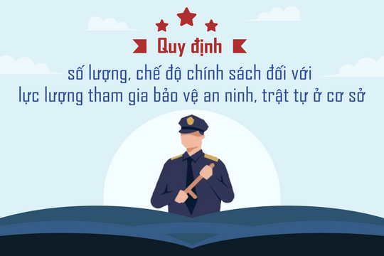 Quy định số lượng, chế độ chính sách đối với lực lượng tham gia bảo vệ an ninh, trật tự ở cơ sở