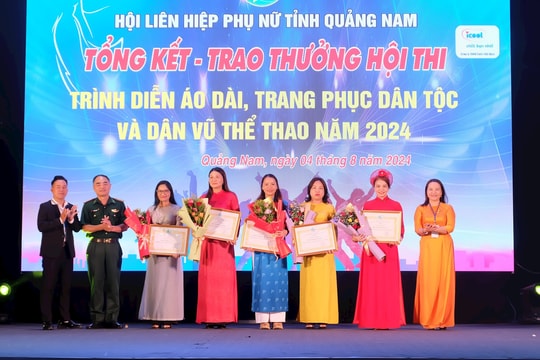 Bế mạc Hội thi trình diễn áo dài, trang phục dân tộc và dân vũ thể thao năm 2024