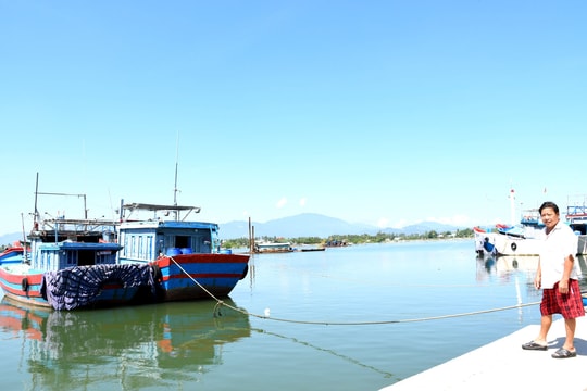 Tàu lưới vây của ngư dân Quảng Nam "nằm bờ"