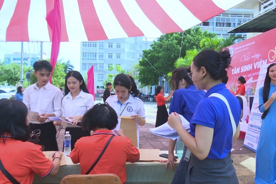 800 tân sinh viên Trường Đại học Quảng Nam làm thủ tục nhập học