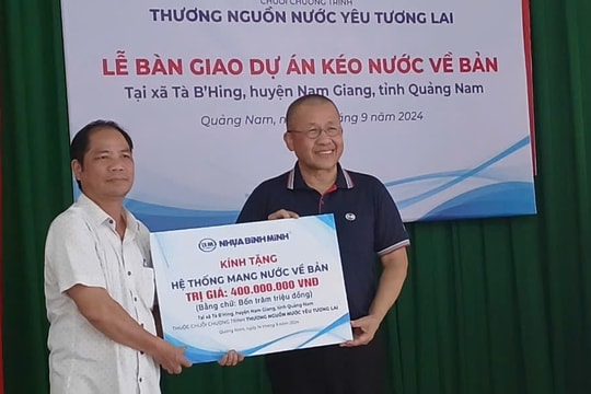 Hơn 400 triệu đồng xây dựng công trình nước sinh hoạt tại vùng cao Nam Giang