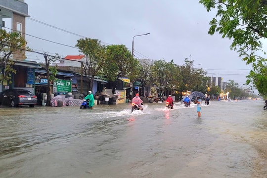 Nhiều tuyến đường tại Tam Kỳ dự báo sẽ ngập nước cục bộ