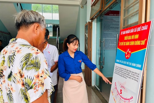 Hiệu quả từ mô hình “5 thủ tục hành chính không chờ” ở xã Quế Châu