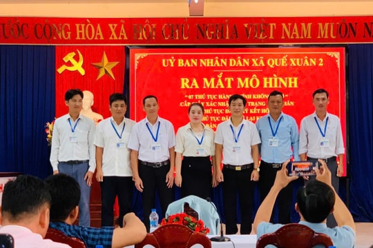 Quế Xuân 2 ra mắt mô hình "7 thủ tục hành chính không chờ"