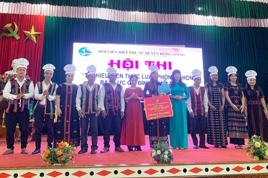 Phụ nữ Đông Giang thi tìm hiểu kiến thức Luật Phòng chống bạo lực gia đình