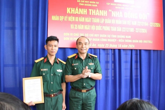 Bàn giao “Nhà đồng đội” cho quân nhân khó khăn tại TP.Hội An