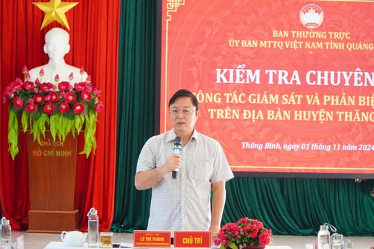 Khẳng định vị thế Mặt trận Thăng Bình từ giám sát và phản biện xã hội