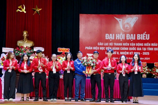 CLB hiến máu Phân hiệu Học viện Hành chính quốc gia tại Quảng Nam hiến 250 đơn vị máu