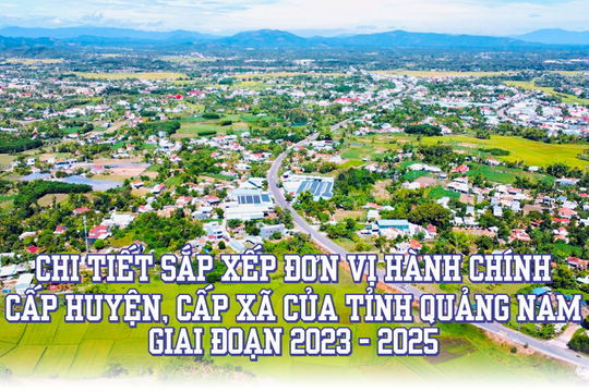 Chi tiết sắp xếp đơn vị hành chính cấp huyện, cấp xã của tỉnh Quảng Nam giai đoạn 2023 - 2025