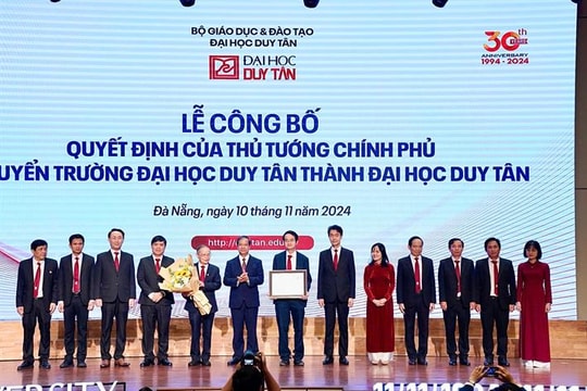 ‏Công bố chuyển Trường Đại học Duy Tân thành Đại học Duy Tân‏