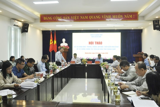 Góp ý dự thảo lần thứ nhất đề tài nghiên cứu “Phòng chống âm mưu “diễn biến hòa bình” về tư tưởng chính trị trên địa bàn tỉnh Quảng Nam”