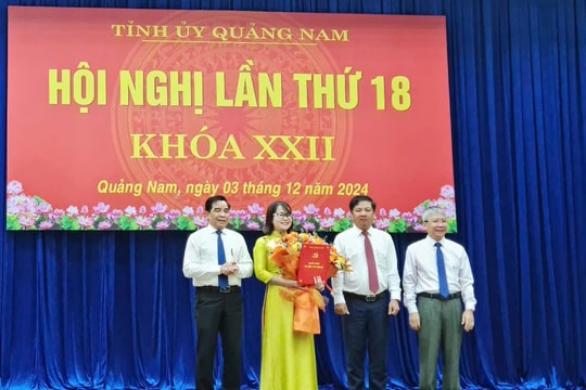 Ban Bí thư chuẩn y đồng chí Trần Thị Kim Hoa tham gia Ban Thường vụ Tỉnh ủy Quảng Nam nhiệm kỳ 2020 - 2025