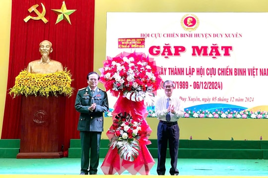 Hội viên cựu chiến binh huyện Duy Xuyên hiến 32.500m2 đất xây dựng hạ tầng nông thôn