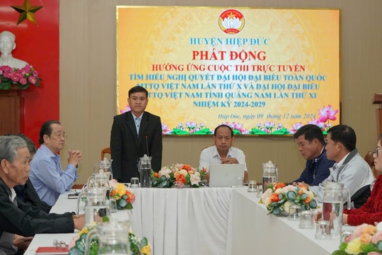 Hiệp Đức phát động hưởng ứng cuộc thi tìm hiểu nghị quyết đại hội Mặt trận các cấp