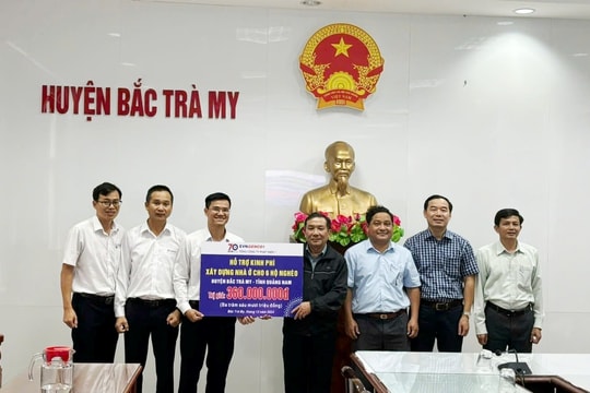 ‏Công ty Thủy điện Sông Tranh trao kinh phí xây dựng 6 căn nhà tại Bắc Trà My‏