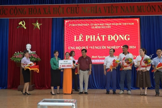 Năm 2024, Mặt trận huyện Thăng Bình vận động hơn 2,2 tỷ đồng Quỹ vì người nghèo