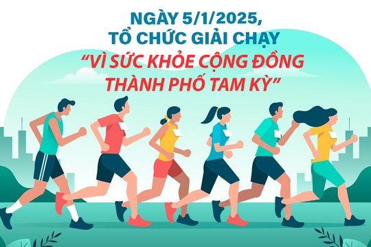 Ngày 5/1/2025, tổ chức Giải chạy “vì sức khỏe cộng đồng thành phố Tam Kỳ”