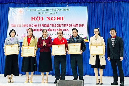 Năm 2024, Hội Chữ thập đỏ thị trấn Nam Phước huy động hơn 4 tỷ đồng cho công tác từ thiện nhân đạo
