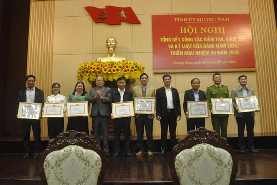 Năm 2024, Quảng Nam kỷ luật 12 tổ chức đảng và 346 đảng viên