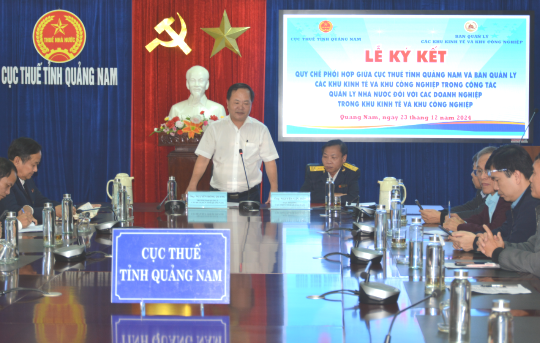 Cục thuế Quảng Nam ký kết phối hợp công tác quản lý thuế doanh nghiệp