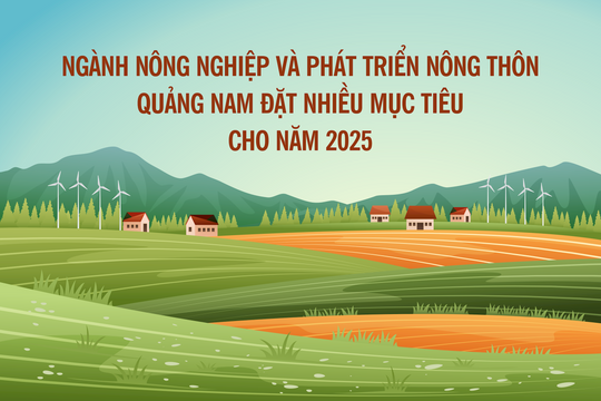 [Infographic] - Ngành nông nghiệp và phát triển nông thôn Quảng Nam đặt nhiều mục tiêu cho năm 2025