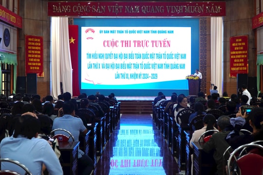 Cuộc thi trực tuyến tìm hiểu nghị quyết Đại hội Mặt trận: Thí sinh Cao Văn Tư (huyện Quế Sơn) đoạt giải Nhất tuần thi thứ ba