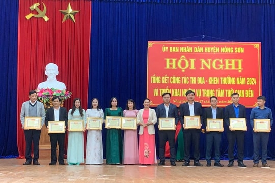 Nông Sơn khen thưởng nhiều tập thể, cá nhân trong phong trào thi đua yêu nước