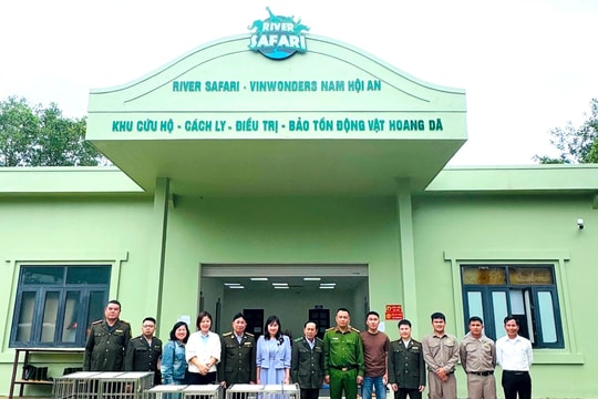 Vinpearl River Safari Nam Hội An được bàn giao vĩnh viễn nhiều cá thể động vật hoang dã quý hiếm