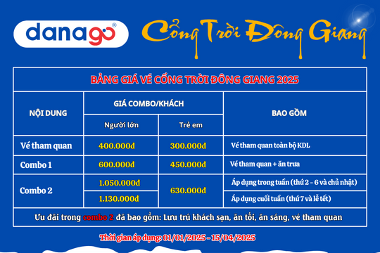 Giá vé Cổng Trời Đông Giang 2025 có gì mới?