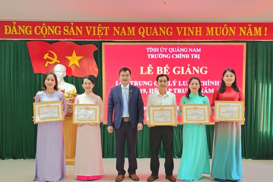 Bế giảng Lớp trung cấp lý luận chính trị K19 hệ tập trung năm 2024