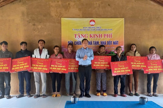 Mặt trận tỉnh Quảng Nam giám sát tình hình triển khai thực hiện công tác xóa nhà tạm