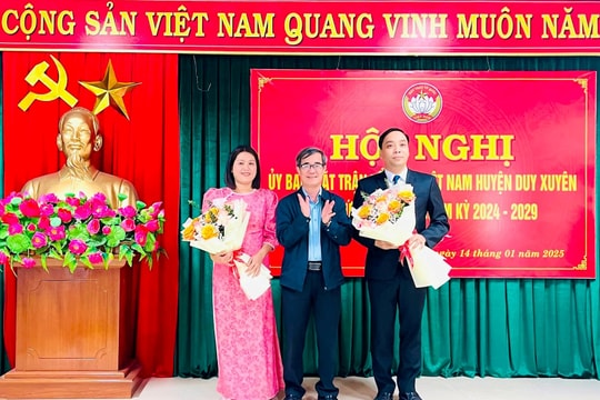 Ông Nguyễn Văn Khánh được hiệp thương cử giữ chức Chủ tịch Ủy ban MTTQ Việt Nam huyện Duy Xuyên