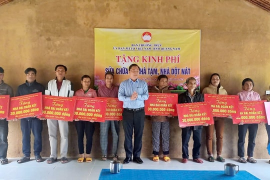 Mặt trận tỉnh Quảng Nam tổ chức nhiều hoạt động chăm lo tết cho người nghèo