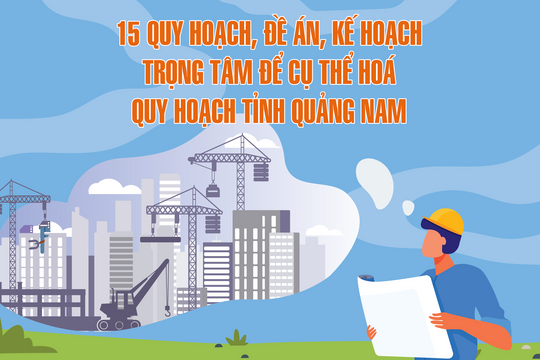 15 quy hoạch, đề án, kế hoạch trọng tâm để cụ thể hoá quy hoạch tỉnh Quảng Nam