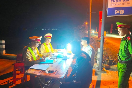 Công an Đại Lộc xử lý nhiều trường hợp vi phạm nồng độ cồn