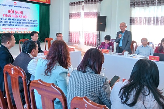 Thăng Bình phản biện Đề án sắp xếp, kiện toàn các cơ quan chuyên môn, đơn vị sự nghiệp