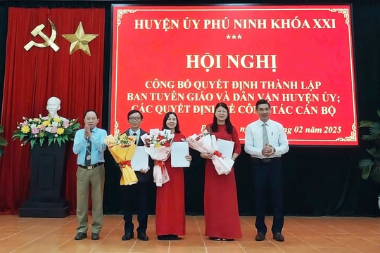 Phú Ninh công bố quyết định thành lập Ban Tuyên giáo và Dân vận Huyện ủy