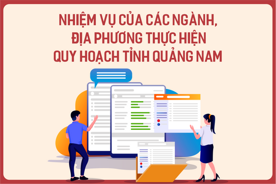 Nhiệm vụ của các ngành, địa phương thực hiện quy hoạch tỉnh Quảng Nam