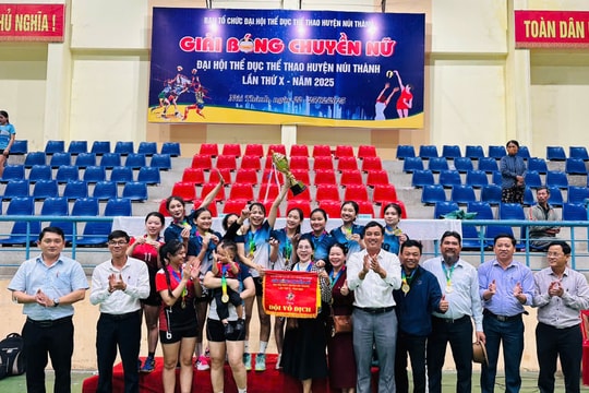 Xã Tam Tiến đoạt chức vô địch giải bóng chuyền nữ huyện Núi Thành 2025