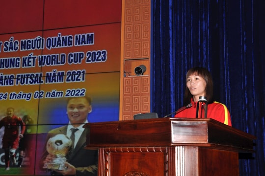 Cầu thủ người Quảng Nam Trần Thị Thùy Trang đoạt Quả bóng vàng nữ Việt Nam 2024