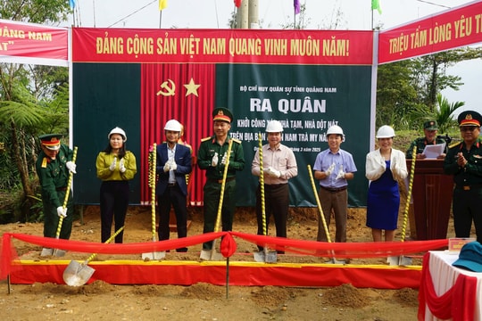 Bộ Chỉ huy Quân sự tỉnh Quảng Nam khởi công xóa nhà tạm tại Nam Trà My
