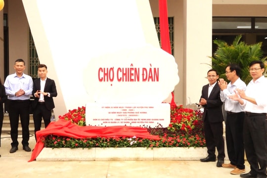 Phú Ninh khánh thành chợ Chiên Đàn