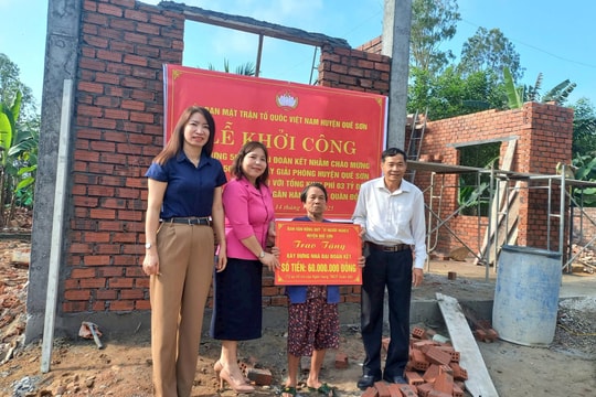Quế Sơn khởi công xây dựng 50 nhà đại đoàn kết cho người nghèo